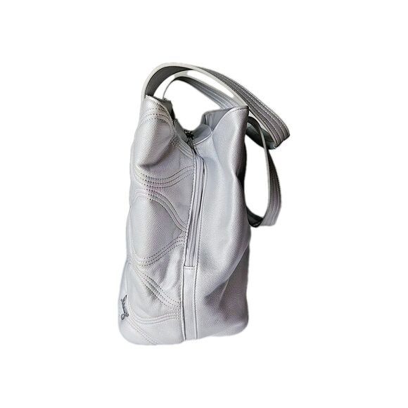 Lug Tempo Tote Vegan Leather Metallic Silver Ice Pop Multicolor Stitching RFID - Picture 5 of 16